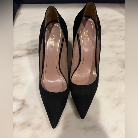 Gucci Shoes - Gucci Black Suede Pointed Heels